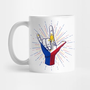 I Love You Philippines Hand Gesture Cute Gift Women Men Mug